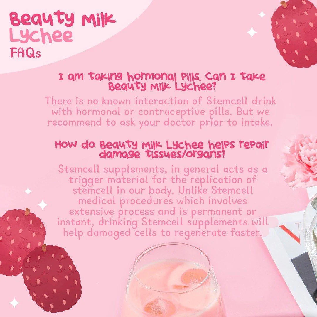 Dear Face Beauty Milk Premium Japanese Lychee Swiss Stemcell Drink
