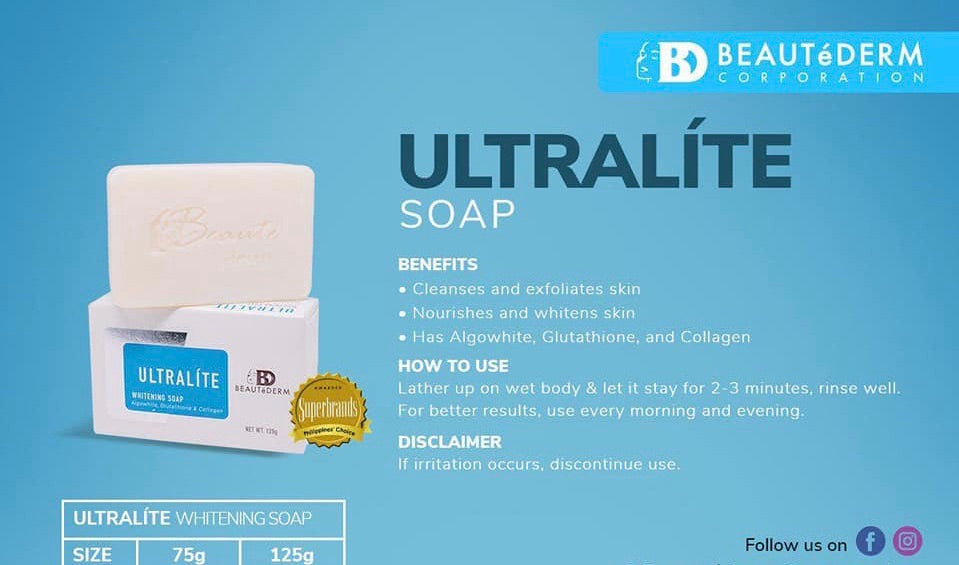 Ultralite Whitening Soap 75grams and 125grams