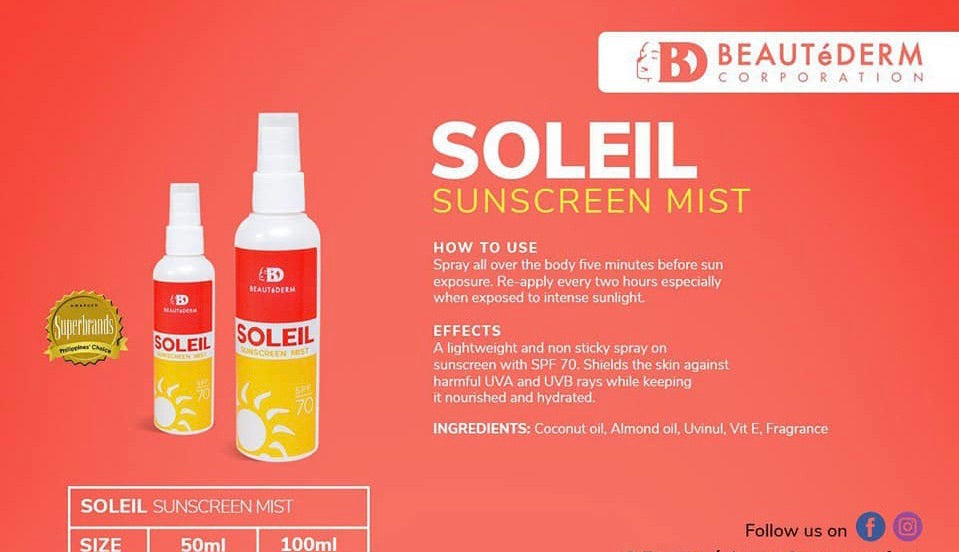 Soleil Sunscreen Mist (50ml OR 100ml)
