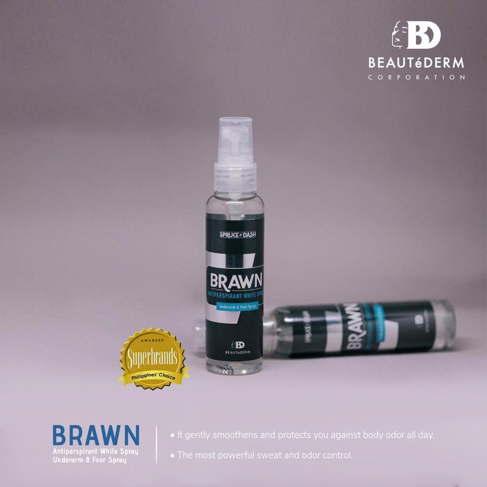 Brawn Antiperspirant Underarm and Foot spray $5(65 ml) or $10(150 ml)